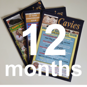 12 month printed subscription to CAVIES magazine